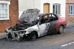 Fire in car
