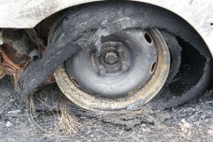 Fire in car