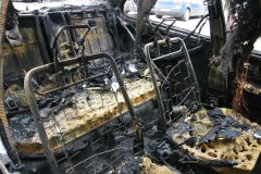 Fire in car