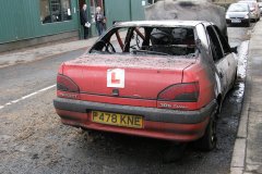 Fire in car